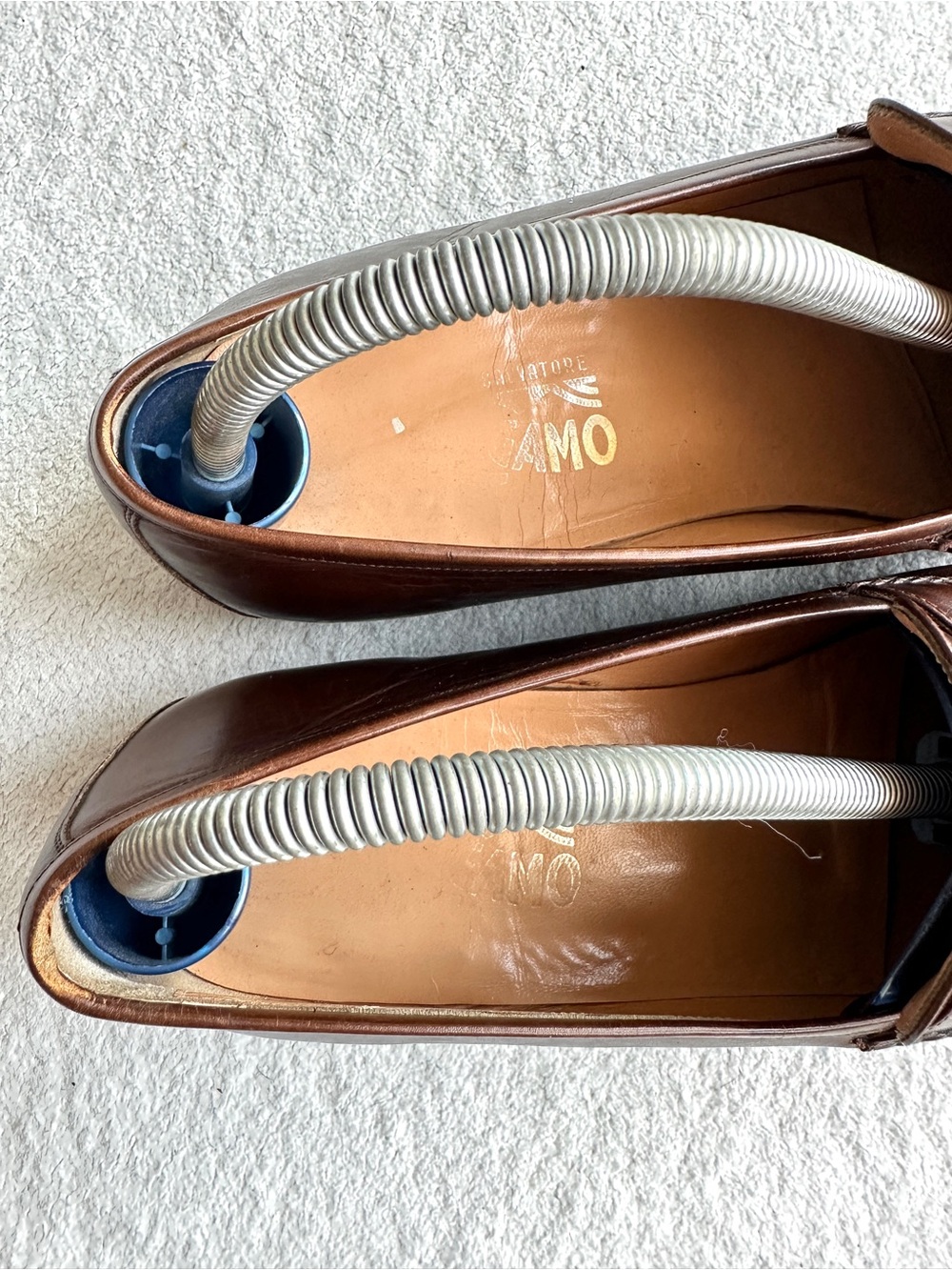 Salvatore Ferragamo Men’s Brown Leather Penny Loafers SZ 8 - Picture 8 of 10